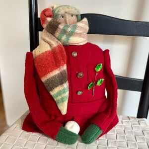 HOLIDAY STUFFED OLD MAN WINTER PILLOW HOME DECOR